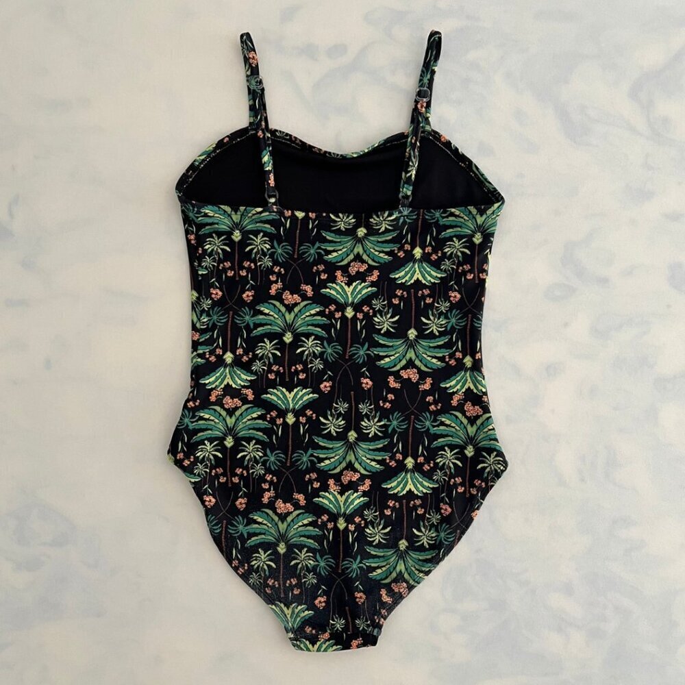 Old Navy Girls Palm Tree Bandeau Style One-Piece Swimsuit - Picture 2 of 7